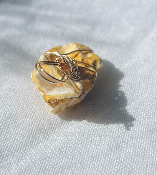 The Geometric Honey Sparkle Geode