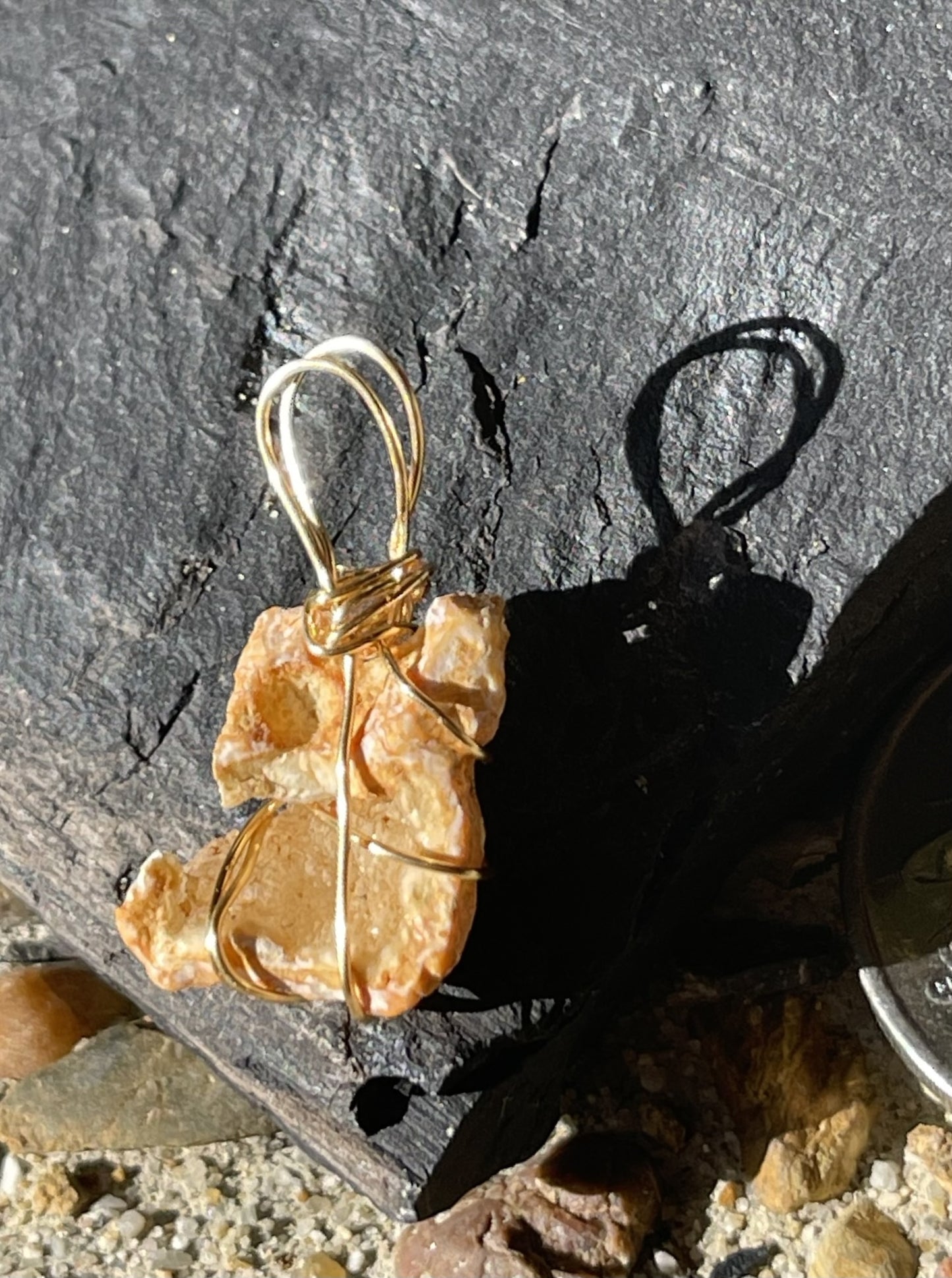 Unique Shaped Geode Pendant