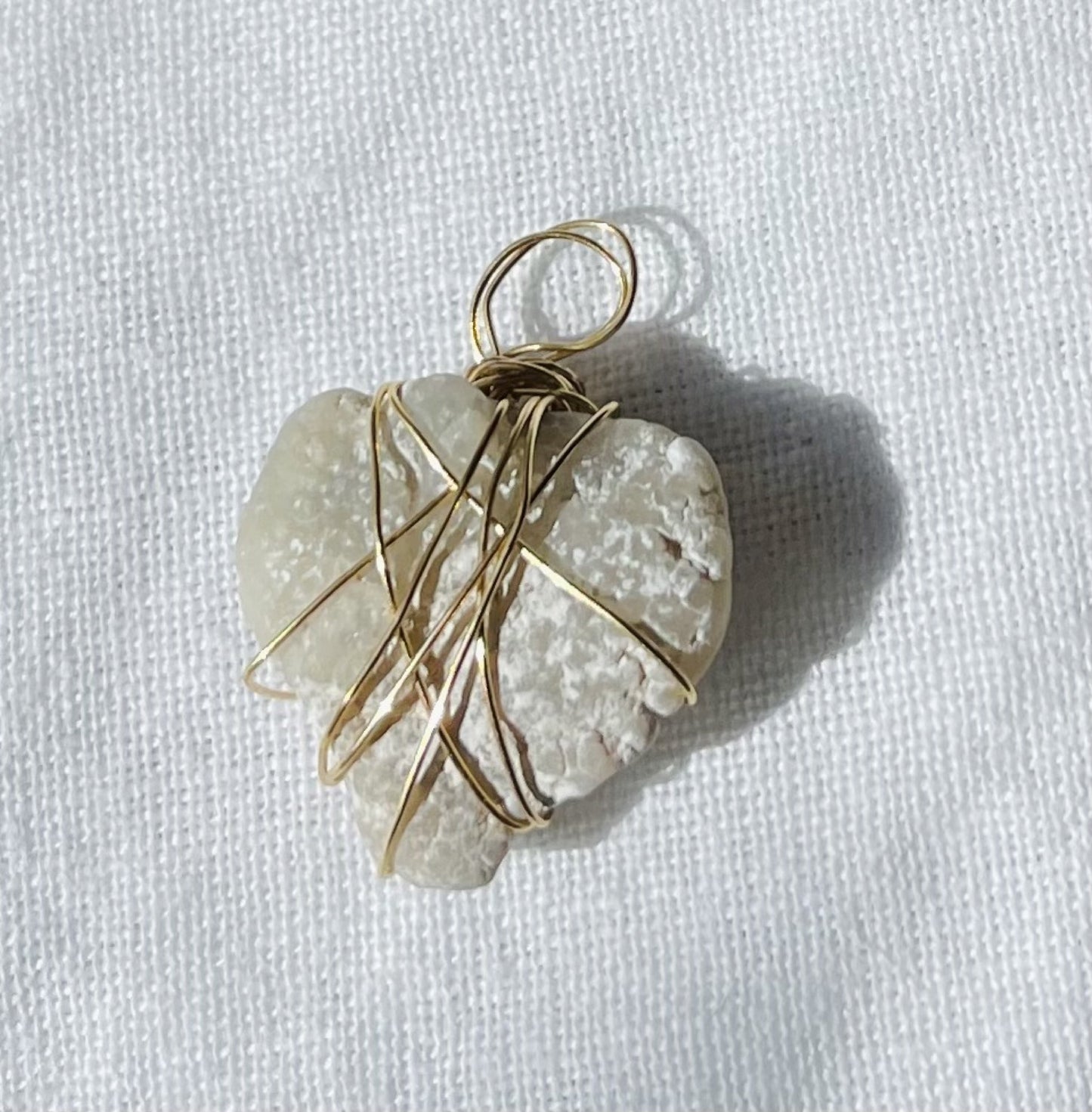 Loveheart Alien Glass Pendant