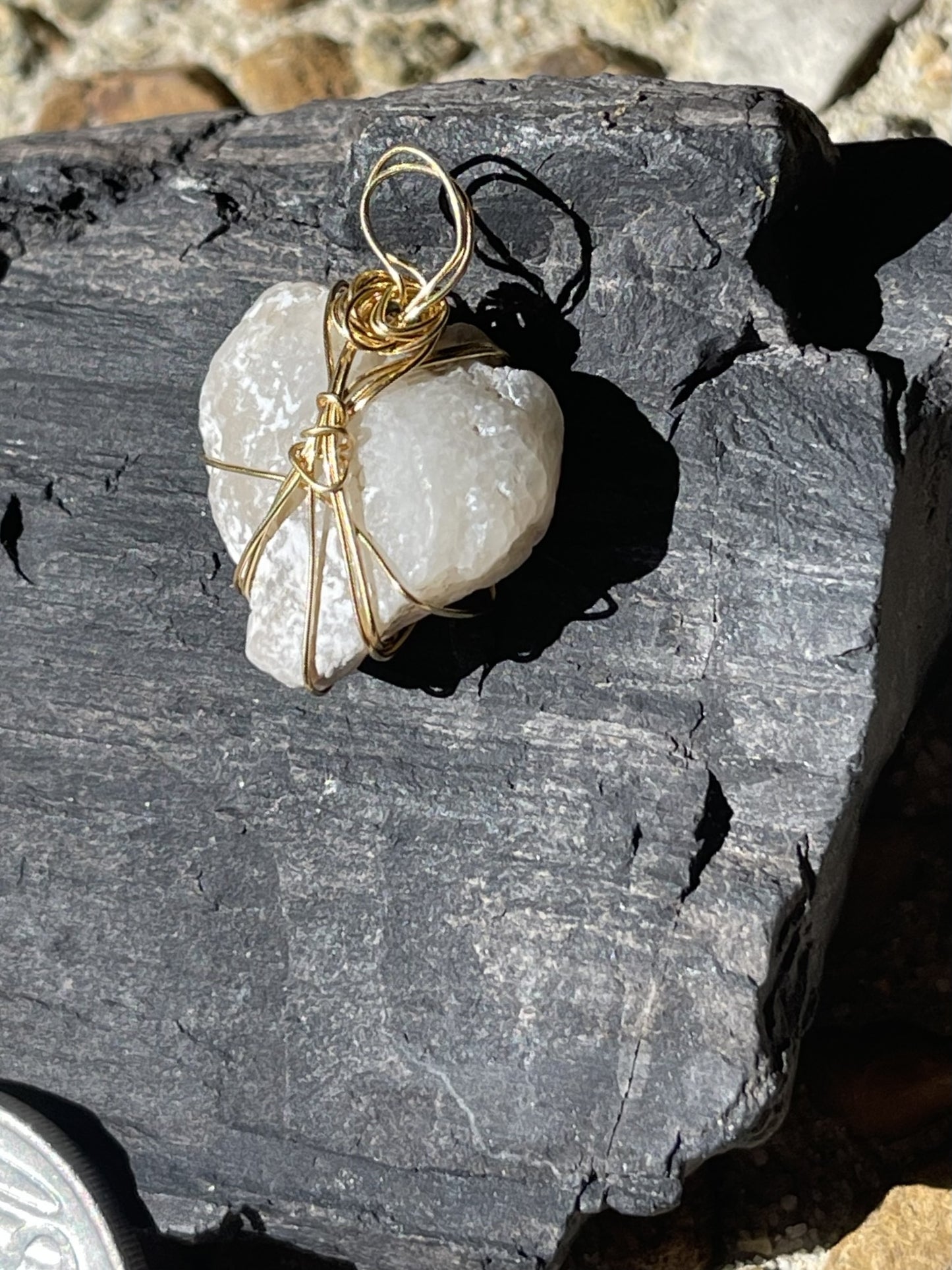 Loveheart Alien Glass Pendant