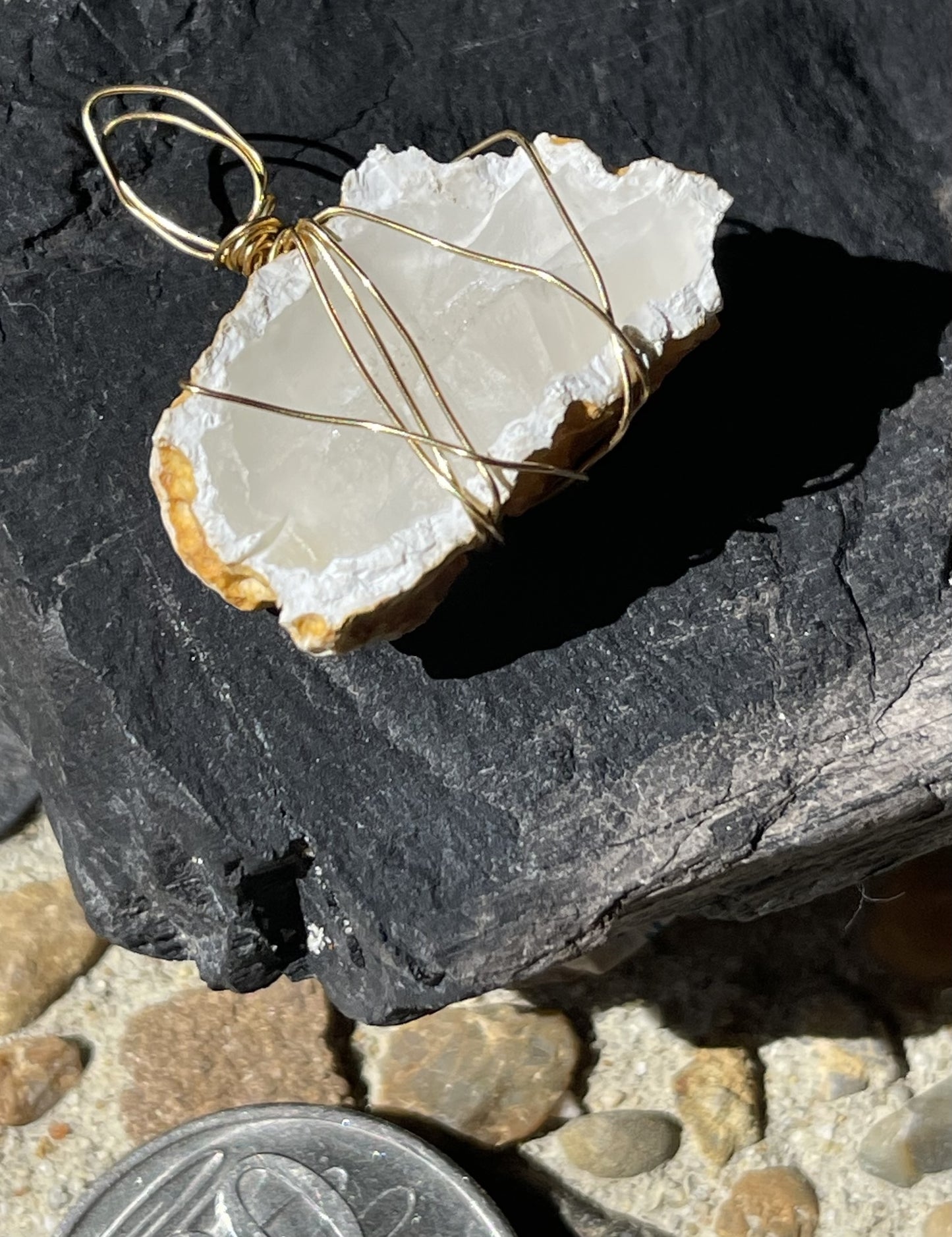 Pure Clear Agate Honey Rock