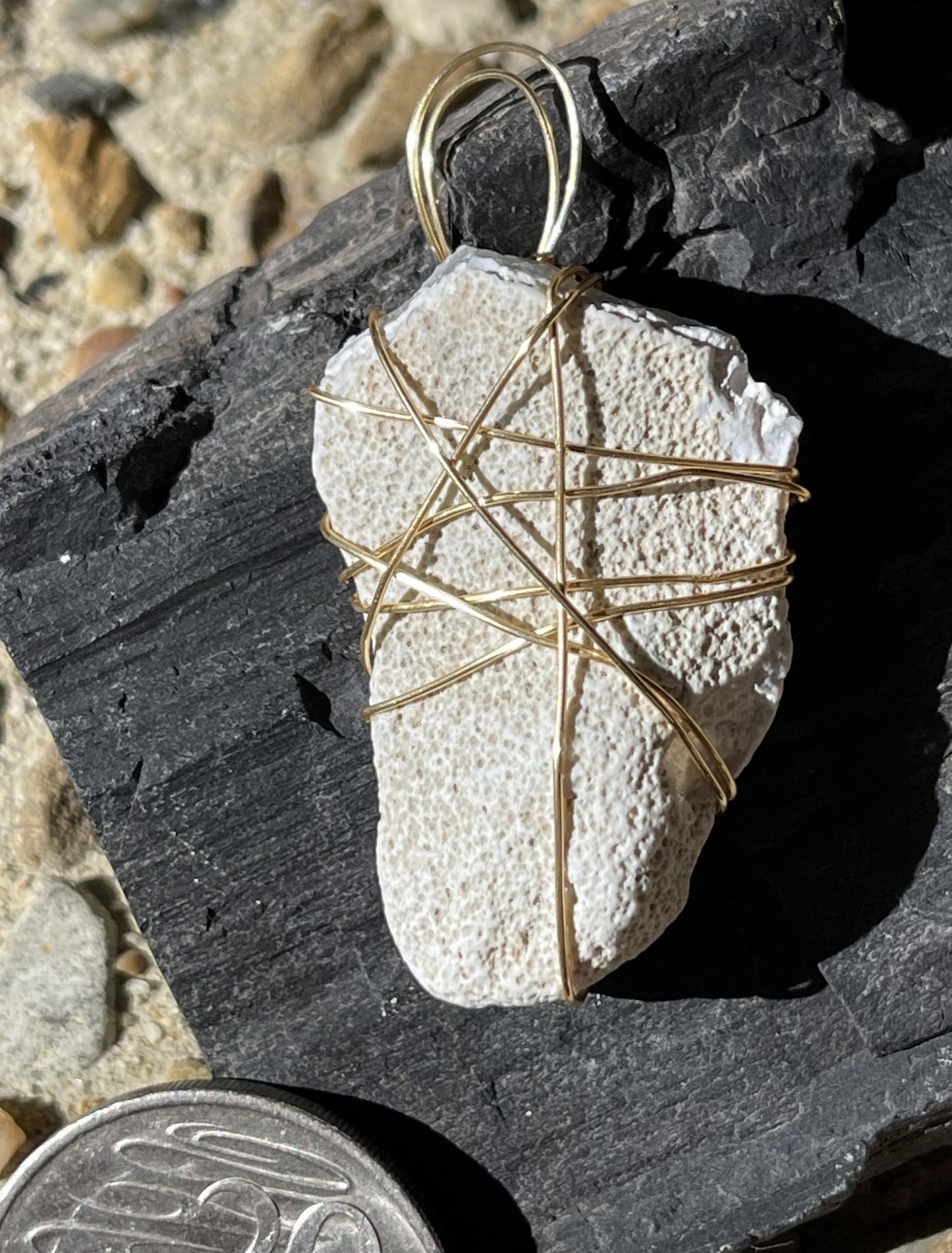 Navy and Grey Wonder Pendant – A Fusion of Depth and Elegance
