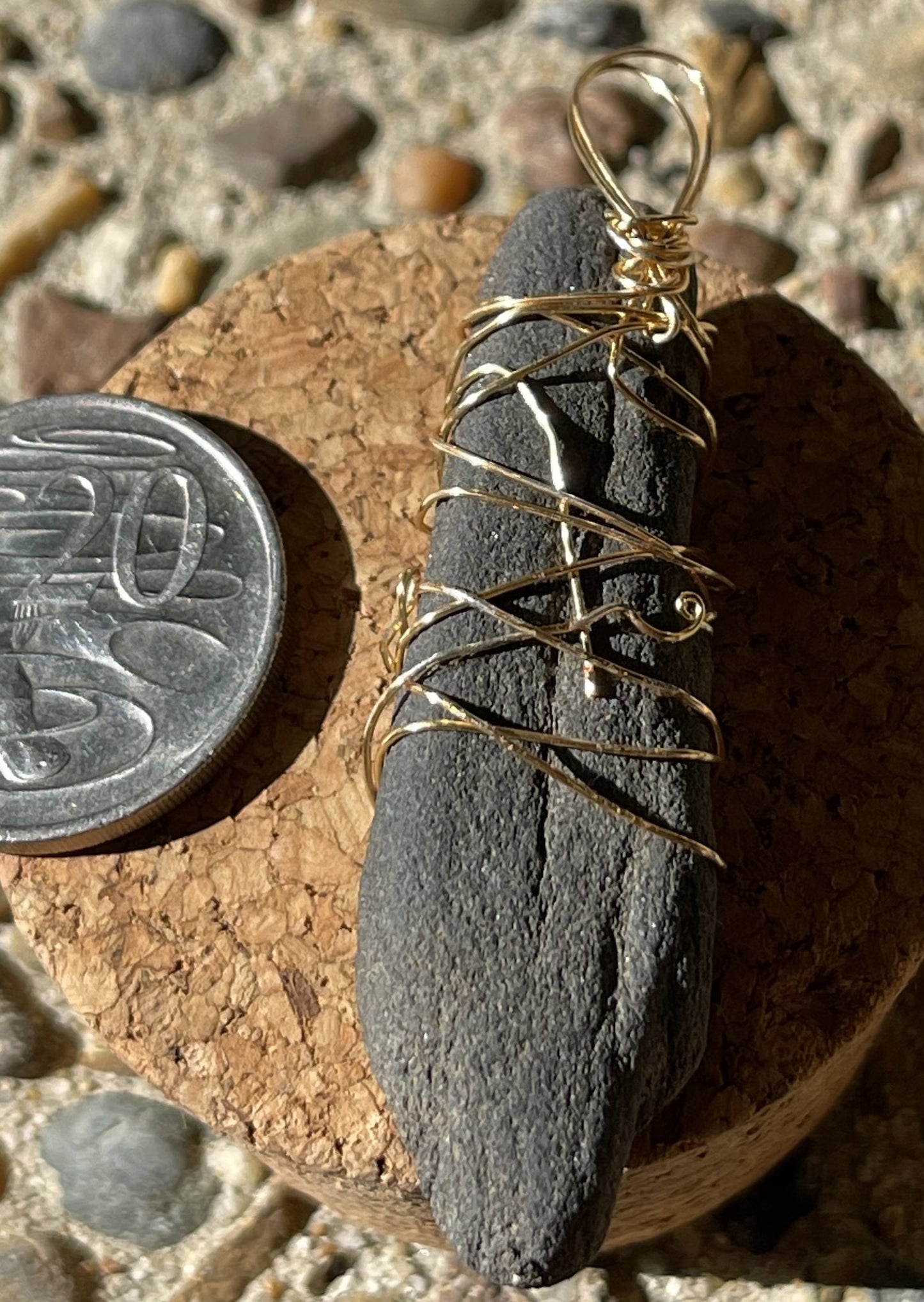 Bold Black Charcoal Pendant