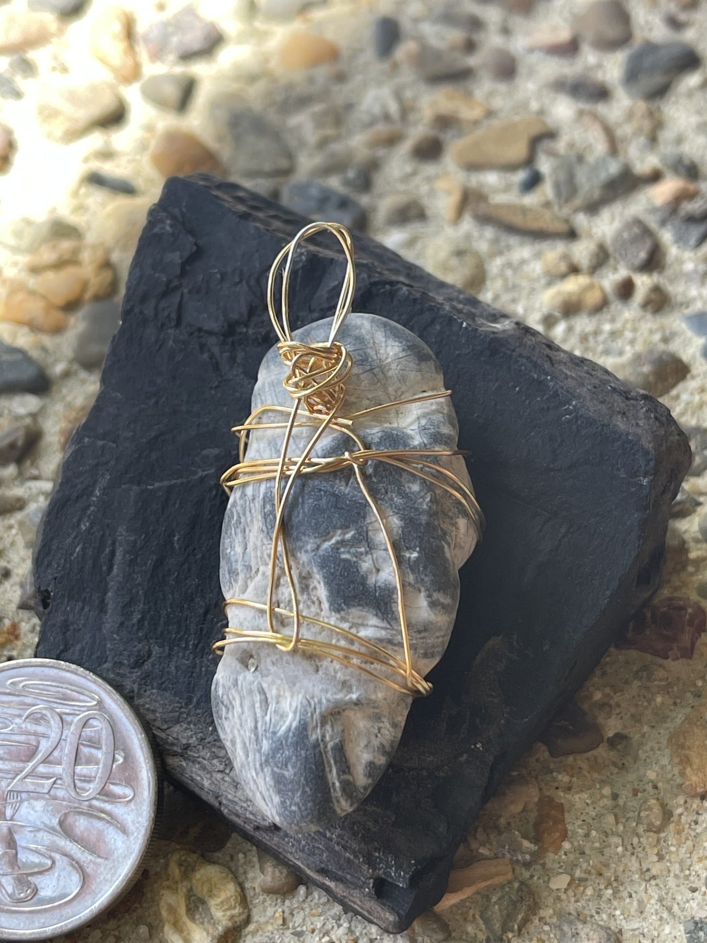 Bold Navy White Pendant