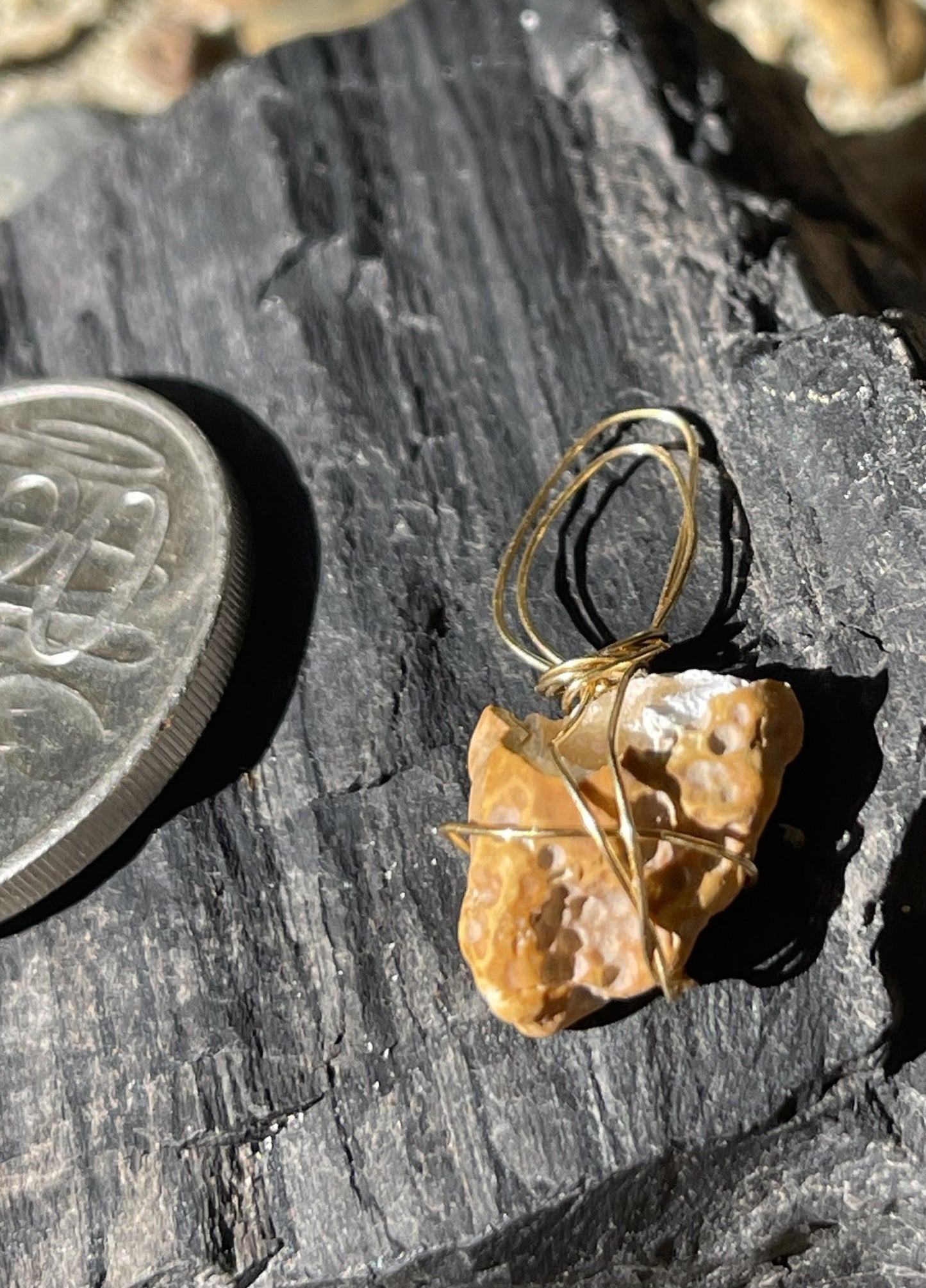 Honey Cave Geode Pendant – Sweet Distraction