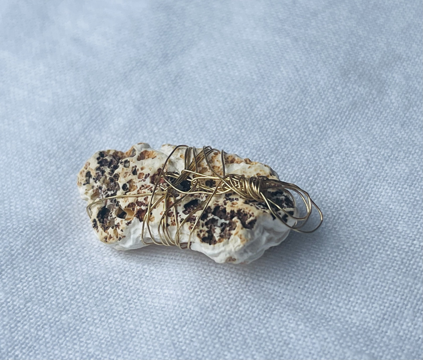 Light Coffee Geode Pendant