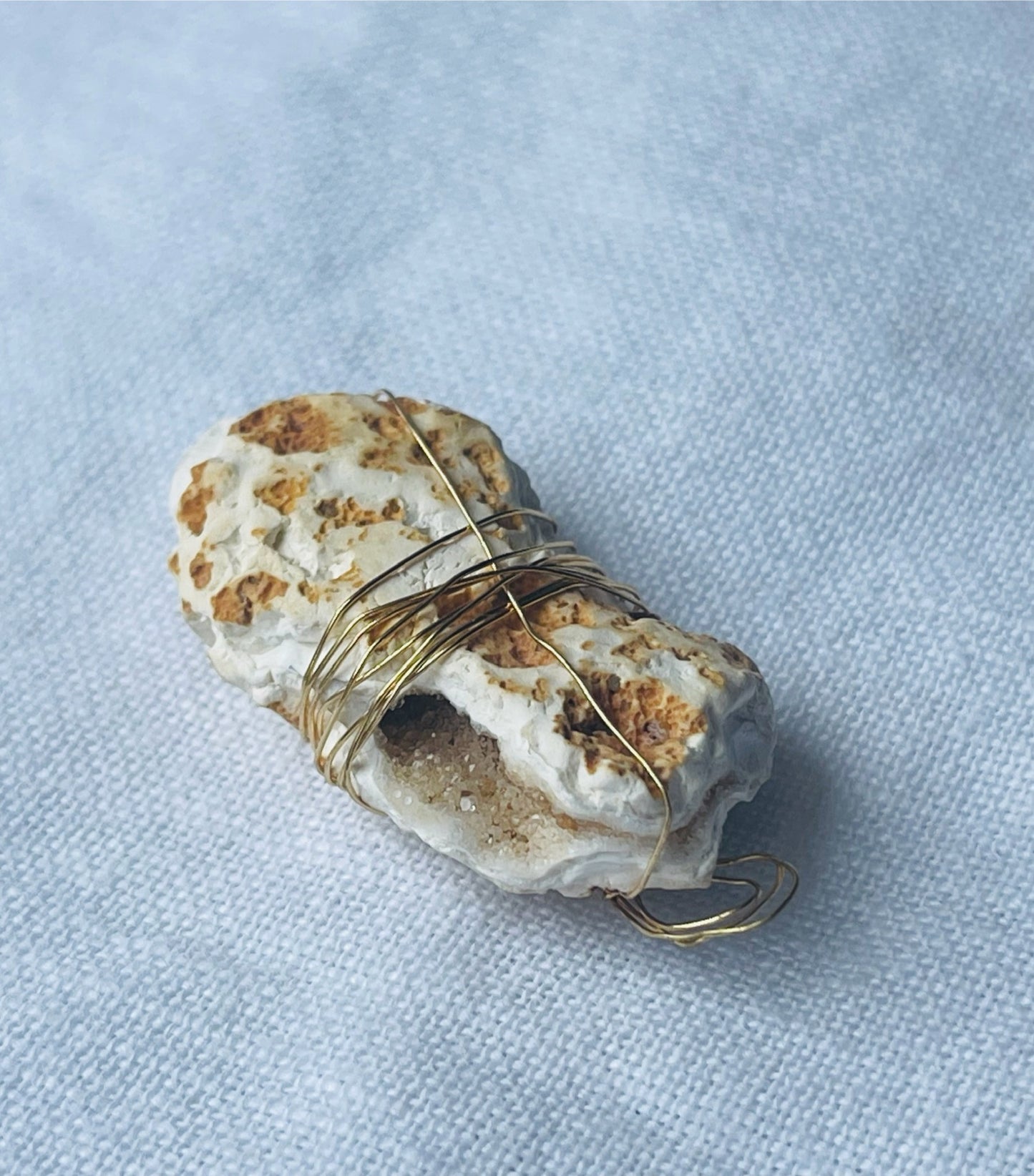 Light Coffee Geode Pendant