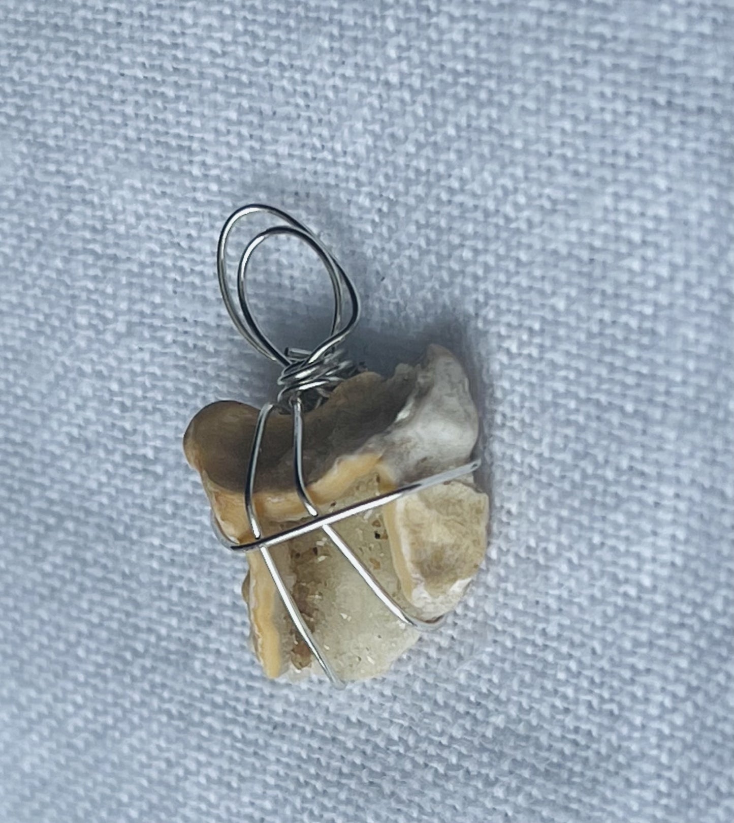 Golden Vein Geode Charm