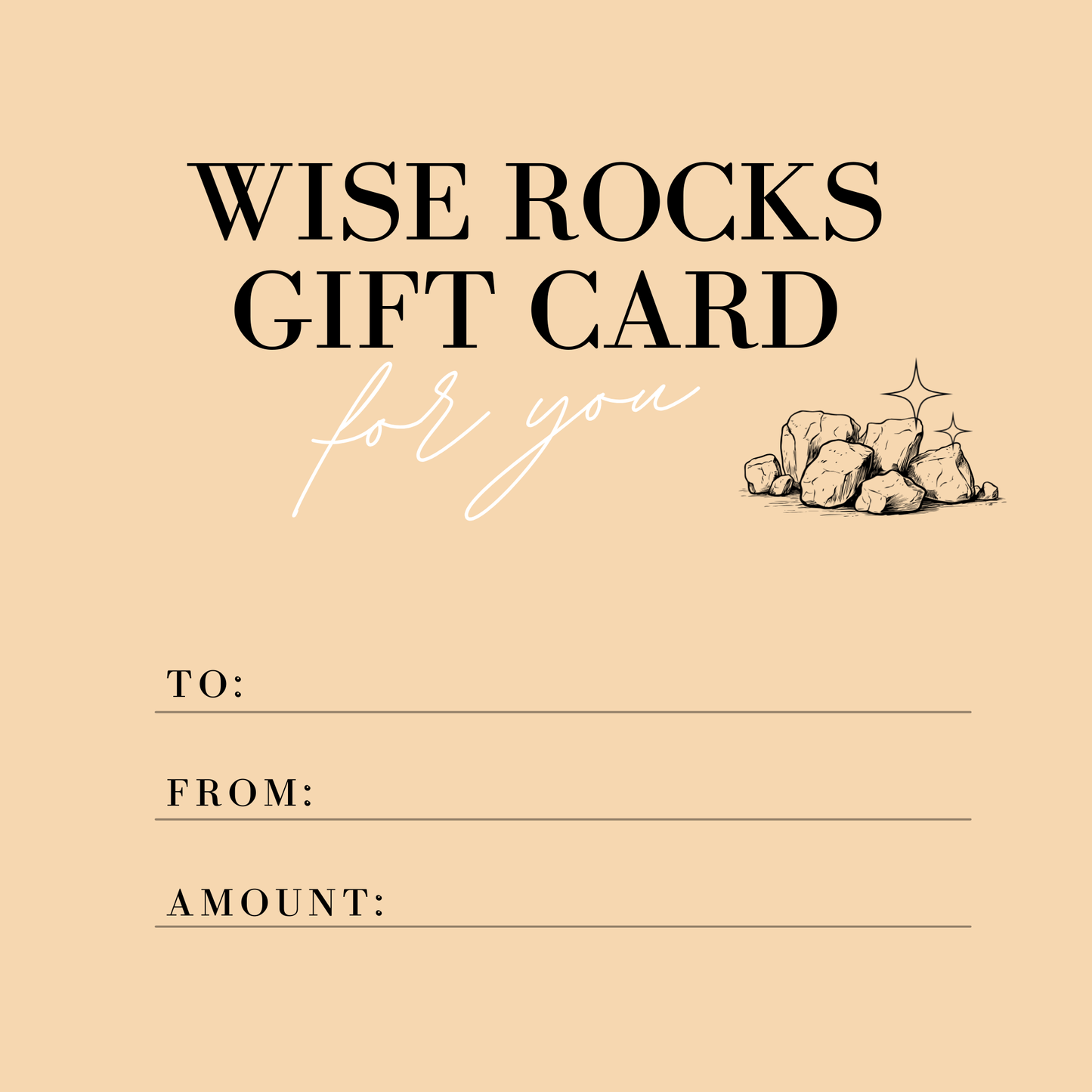 Wise Rocks Gift Card – Share the Beauty, Energy & Style