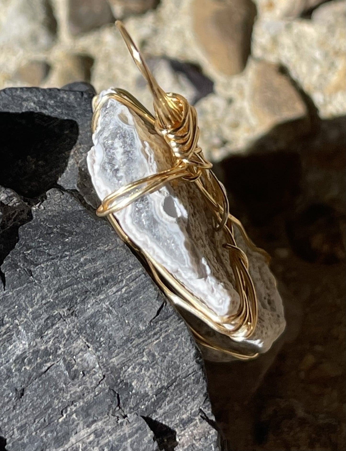 Navy and Grey Wonder Pendant – A Fusion of Depth and Elegance
